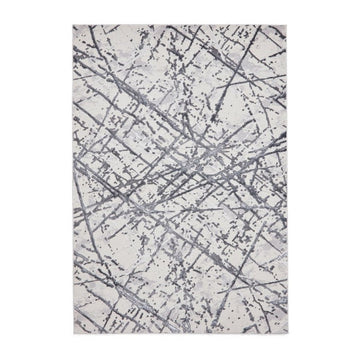 Artemis B8403A Modern Abstract Marble Metallic Shimmer Textured High-Density Soft-Touch Silver/Grey/Cream Rug-Think Rugs-Rug Love - The Most Loved Rug Store